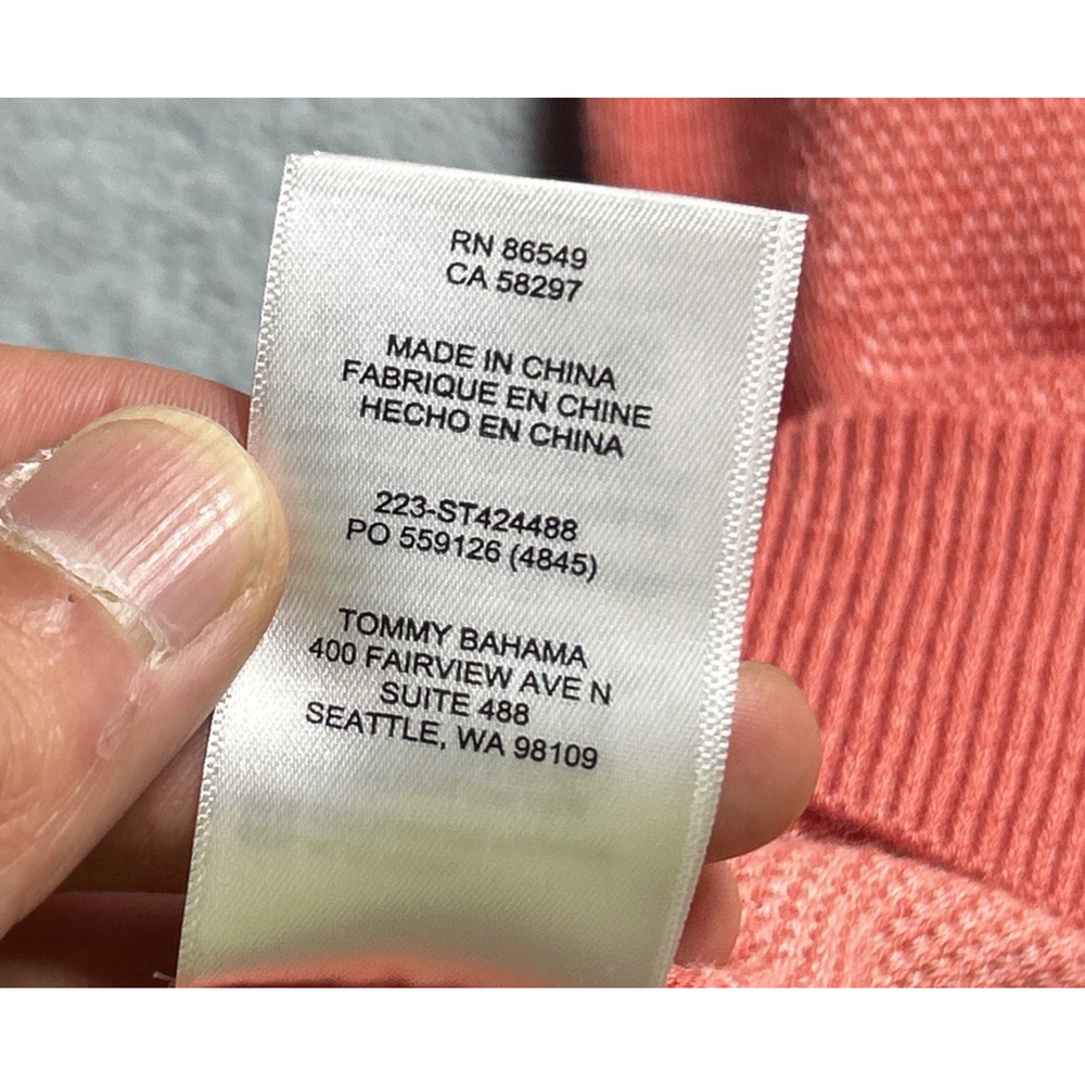 NWT Tommy Bahama Island Zone Cool Side Pullover Sweater Men XL Qtr Zip Rib Knit - Picture 5 of 15